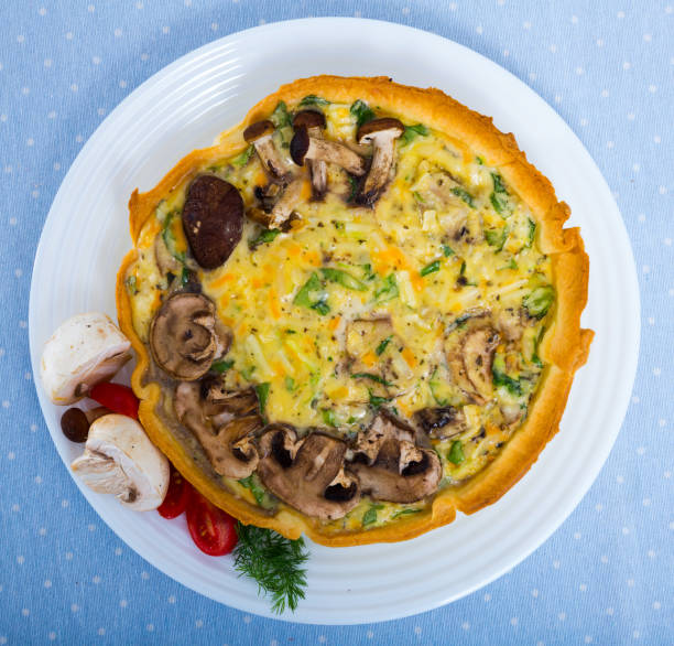 istock Top view of mushroom pie 1015345448