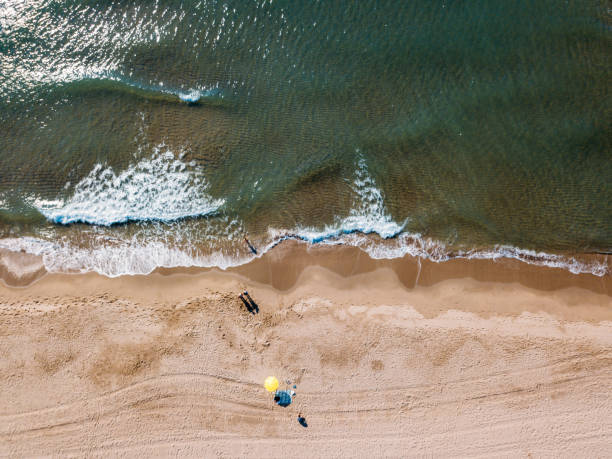 istock Aerial view to Fantastic waves and beach 1015358310
