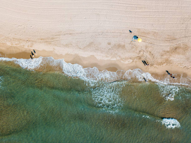 istock Aerial view to Fantastic waves and beach 1015358532