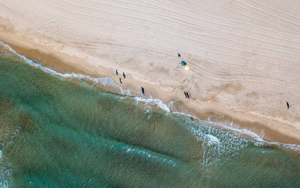 istock Aerial view to Fantastic waves and beach 1015358580