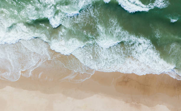 istock Aerial view to Fantastic waves and beach 1015358774