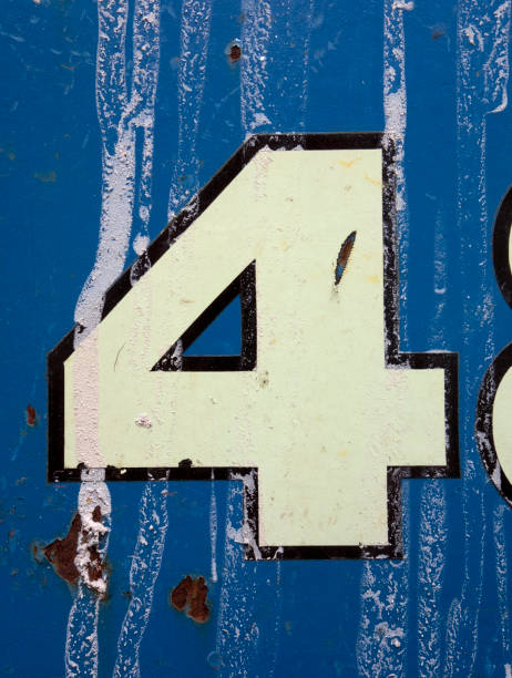 istock Written Wording in Distressed State Typography Found Number Four 4 1015363488