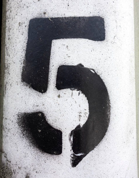 istock Written Wording in Distressed State Typography Found Number Five 5 1015371630