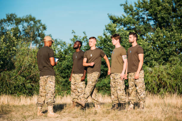 istock african american tactical instructor with notepad and young multiethnic soldiers on range 1015375312