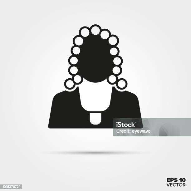 Judge Vector Icon Stock Illustration - Download Image Now - Black Color, Ceremonial Robe, Crime