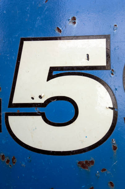 istock Written Wording in Distressed State Typography Found Number Five 5 1015378820
