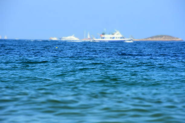 A yacht at the Ibiza beach