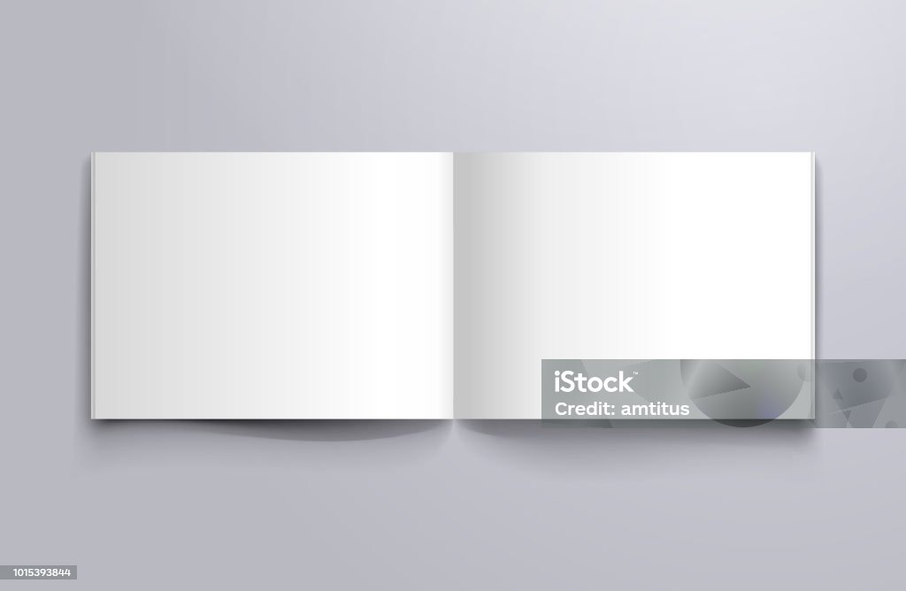 open page mockup blank empty magazine brochure mockup design Book stock vector