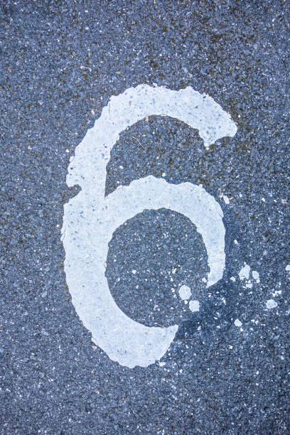 istock Written Wording in Distressed State Typography Found Number Six 6 1015394736