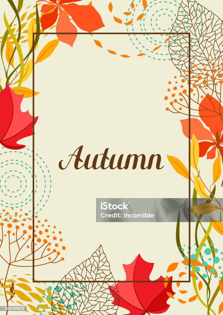 Frame with falling leaves Frame with falling leaves. Natural illustration of autumn foliage. Autumn stock vector