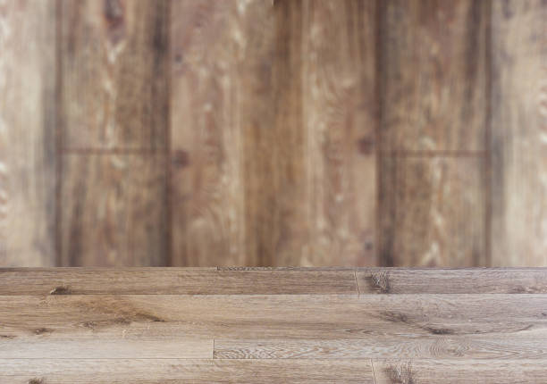 istock Background with empty wooden table. Flooring Texture of timbered board. Closeup. 1015420264