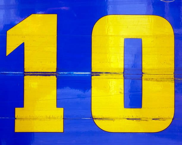 istock Written Wording in Distressed State Typography Found Number 10 Ten 1015429470