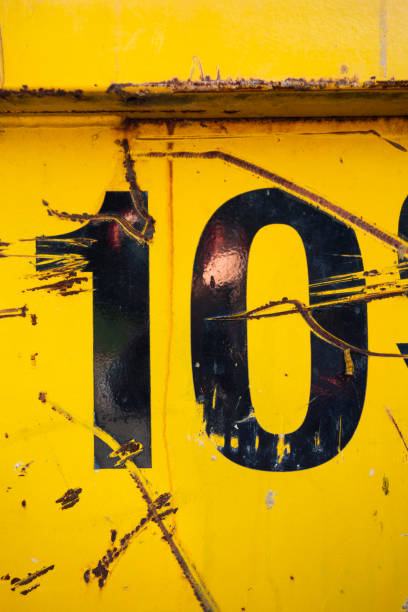 Written Wording in Distressed State Typography Found Number