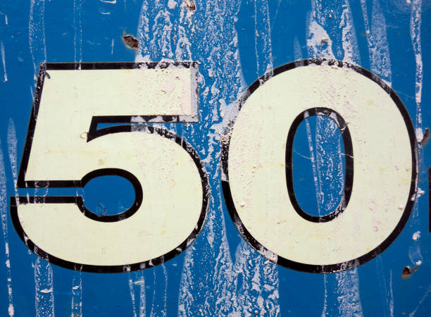 istock Written Wording in Distressed State Typography Found Number Fifty 50 1015433050