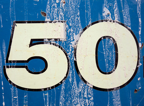 Number 50 Pattern Design on Banknote