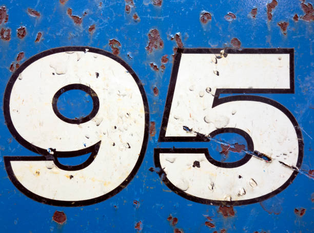 Written Wording in Distressed State Typography Found Number Ninety Five 95