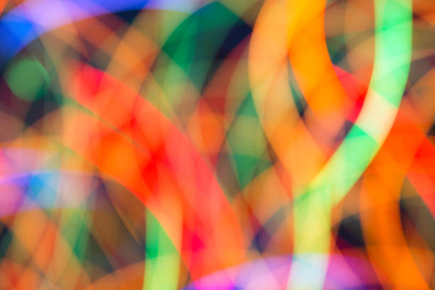 istock Abstract picture of bright colored dynamic lights 1015434338