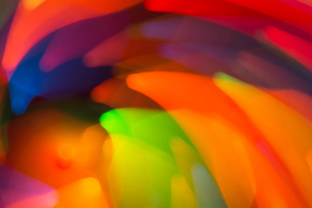 istock Abstract picture of bright colored dynamic lights 1015437596