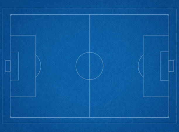 istock Soccer Field Architect Blueprint 1015441898