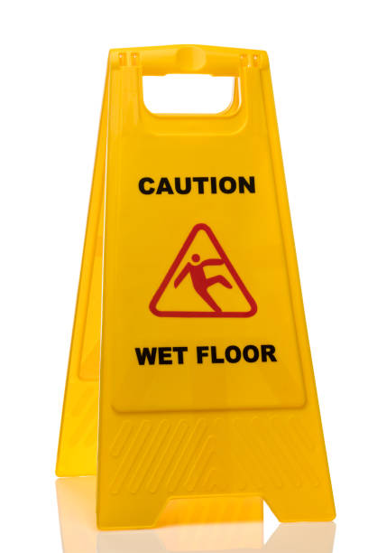 istock Wet floor warning sign isolated 1015448676