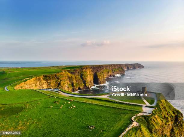 World Famous Cliffs Of Moher One Of The Most Popular Tourist Destinations In Ireland Stock Photo - Download Image Now