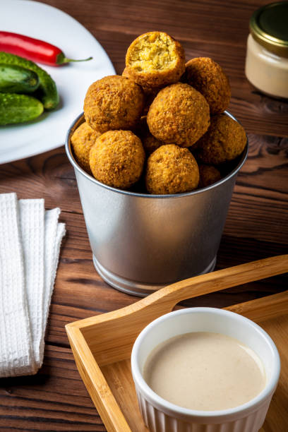 Delicious Homemade Falafel stock photo