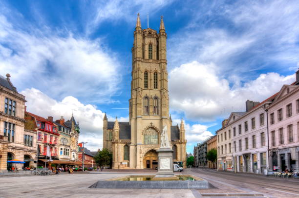 聖バーフ大聖堂、ゲント、ベルギー - ghent ストックフォトと画像