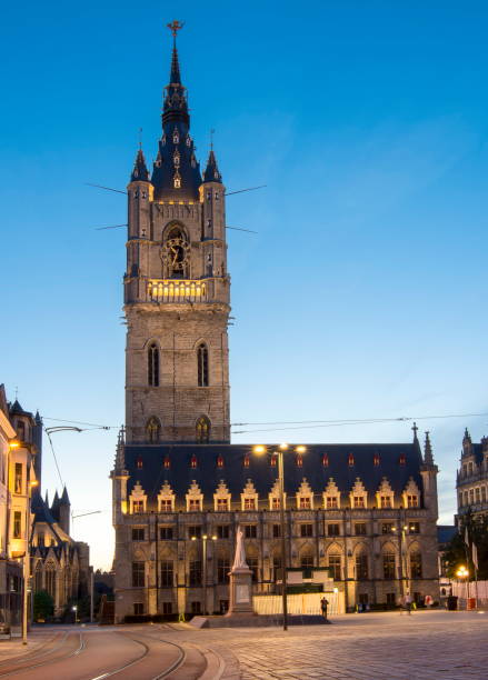 istock St. Nicholas church at night, Gent, Belgium 1015461092