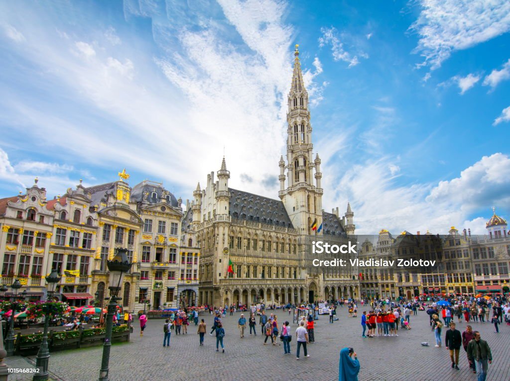 Grand Place square in centre of Brussels, Belgium Brussels-Capital Region Stock Photo
