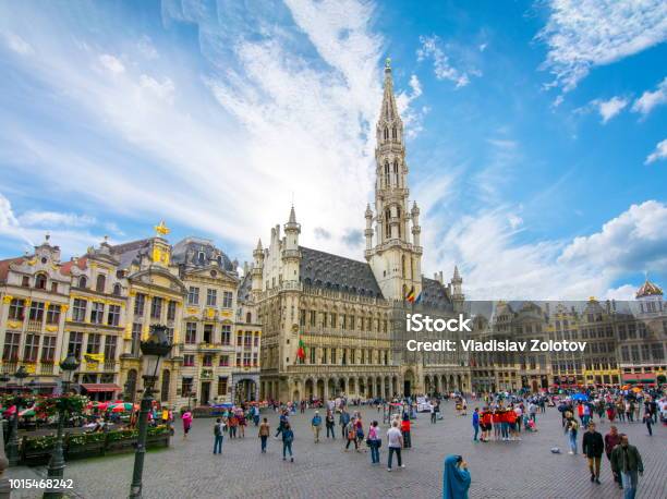 Grand Place Square In Centre Of Brussels Belgium Stock Photo - Download Image Now - Brussels-Capital Region, City of Brussels, Belgium