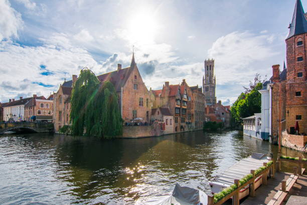 istock Rozenhoedkaai canal, Bruges, Belgium 1015468272