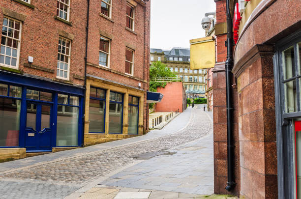 istock Empty Narrow Cobblestone Street in a City Centre 1015474816