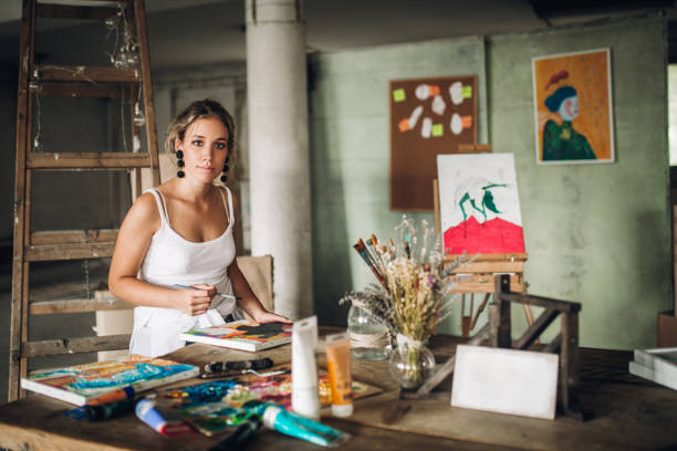 istock Painting and drawing in art studio 1015480760