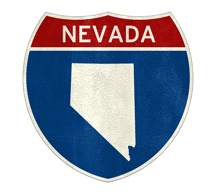 Nevada State Interstate road sign