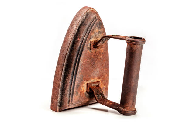 istock Vintage iron on white background with copy space 1015482188