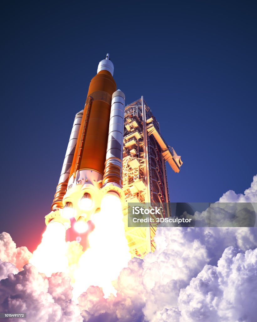 American Space Launch System Takes Off American Space Launch System Takes Off. 3D Illustration. NASA Images Not Used. Rocketship Stock Photo