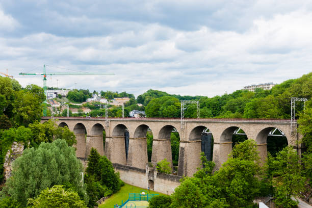 istock Old Bridge - Passerelle Bridge Or Luxembourg Viaduct In Luxembourg. 1015496266