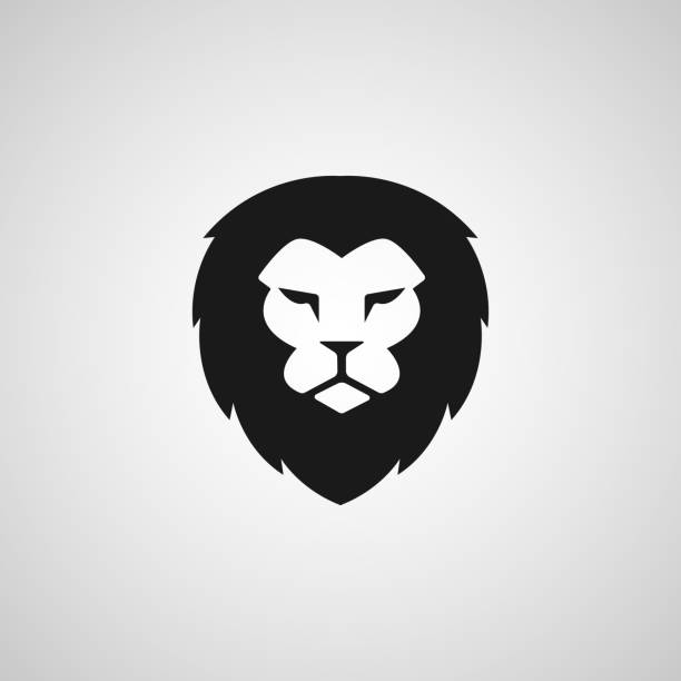 ilustrações de stock, clip art, desenhos animados e ícones de head lion icon vector design - elephant head