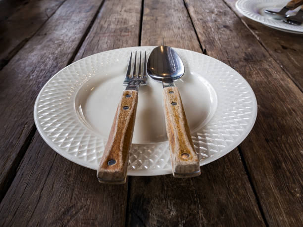 istock Dirty and empty dishes after meal finish 1015518552