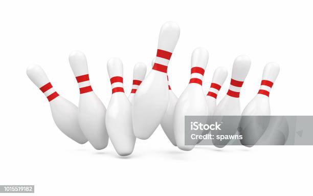 Bowling Pin Stock Photo - Download Image Now - Bowling Pin, Cut Out, Bowling Alley