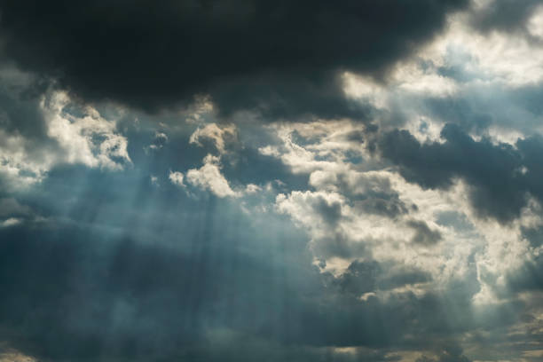 istock The sky and beautiful white clouds 1015524364