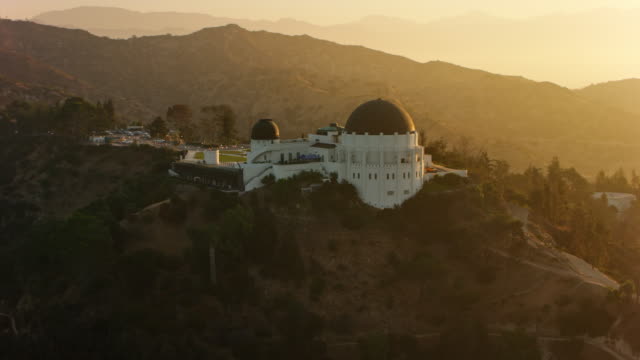 AERIAL Griffith Observatory at sunrise