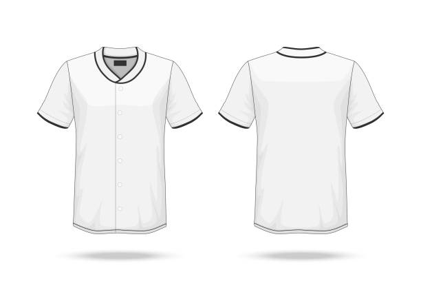 istock Specification Baseball T Shirt Mockup  isolated on white background , Blank space on the shirt for the design and placing elements or text on the shirt , blank for printing , vector illustration 1015527058