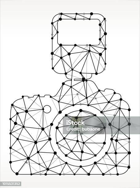 Dslr Camera Triangle Dslr Camera And Flash Triangle Node Black And White Pattern Stock ...