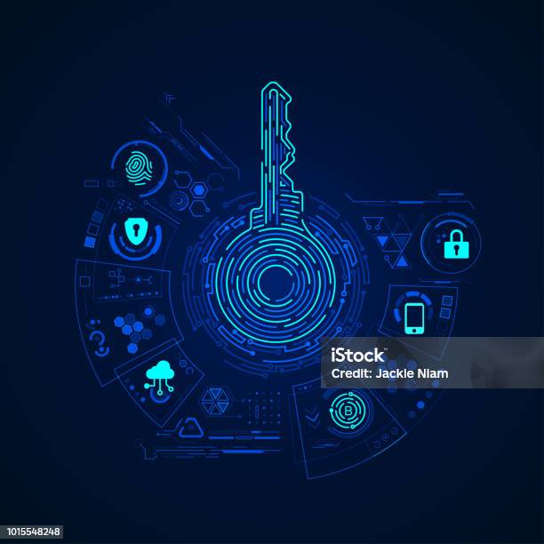 Private Key Stock Illustration - Download Image Now - Security, Key, Technology