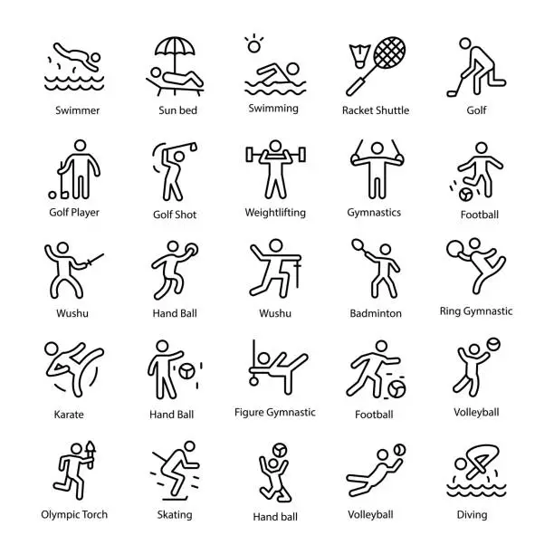 Vector illustration of Olympics Vector Icons