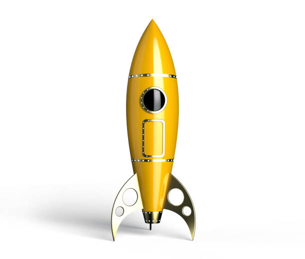 Rocket yellow stock photo