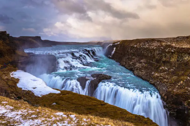 Photo of Gulfoss - May 03, 2018: Gulfoss watefall in the Golden Circle of Iceland