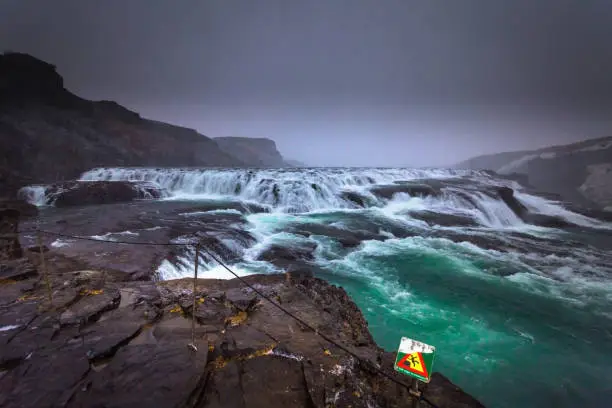 Photo of Gulfoss - May 03, 2018: Gulfoss watefall in the Golden Circle of Iceland