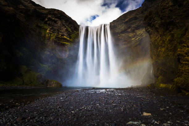 istock Skogafoss - May 04, 2018: Skogafoss waterfall, Iceland 1015604542